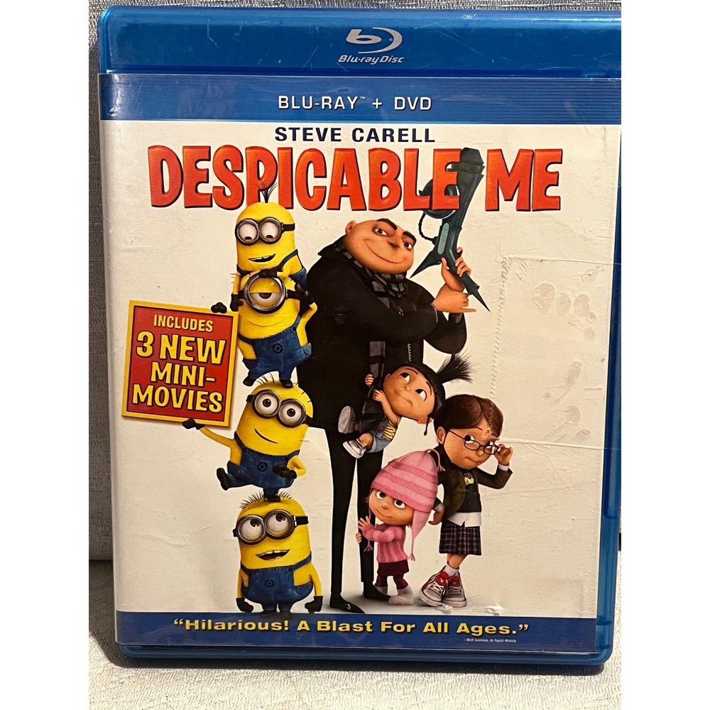 Despicable Me Blu-ray DVD Combo 2-Disc Set Steve Carell Minions Mini-Movies